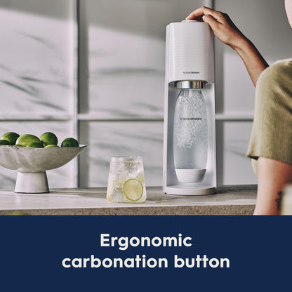 SodaStream Terra Sparkling Water Maker Bundle (White), with CO2, DWS Bottle, and Bubly Drops Flavors Sodastream