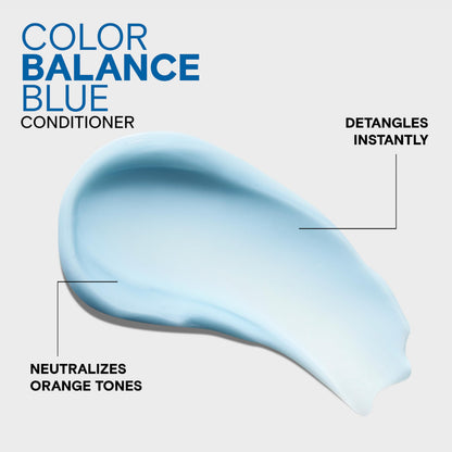 Joico Color Balance Blue Conditioner for Brunette Hair, Neutralizes Brassy Tones, Protects Colour Treated Hair, with Keratin and Green Tea Extract Joico