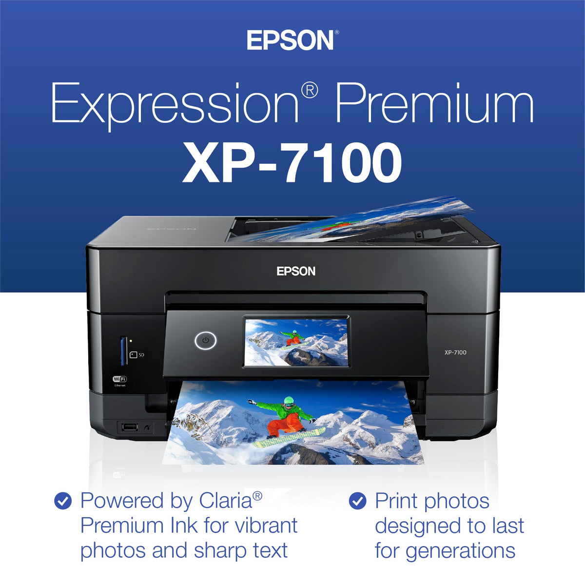 Epson Expression Premium XP-7100 Wireless Color All-in-One Inkjet Printer