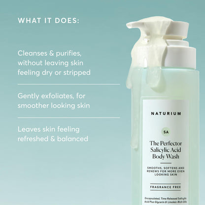 Naturium The Perfector Salicylic Acid Body Wash | Gentle & Smoothing Cleanser | 16.9 FL OZ / 500 ml