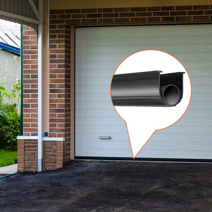 VEVOR Garage Door Seals Bottom Rubber, U Shape +O Ring Combination Garage Door Bottom Weather Seal, 20ft Weatherproofing Garage Door Seal, 5/16 inch T-ends and 3 3/4 inch Width, for Doors, Black VEVOR