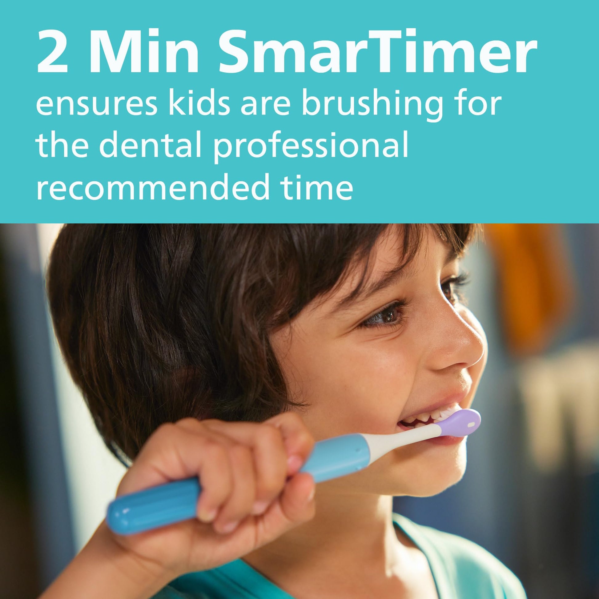 Philips One for Kids by Sonicare Battery Electric Toothbrush, Blue, HY1130/02