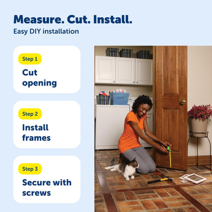 PetSafe 4-Way Locking Interior Cat Door - Tinted Privacy Door for Cat Litter Box or Pet Feeder, Built-in Door Lock, DIY Easy Install 🍁 All In One Marketplace Canada