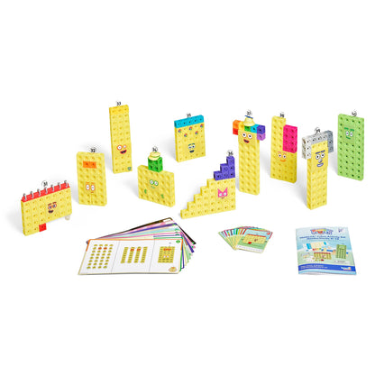 hand2mind Numberblocks 31-40 MathLink Cubes Activity Set - Learn Numbers & Early Math Skills, Preschool and Kindergarten Learning Activities, Educational Toys for Kids, Counting Math Manipulatives hand2mind