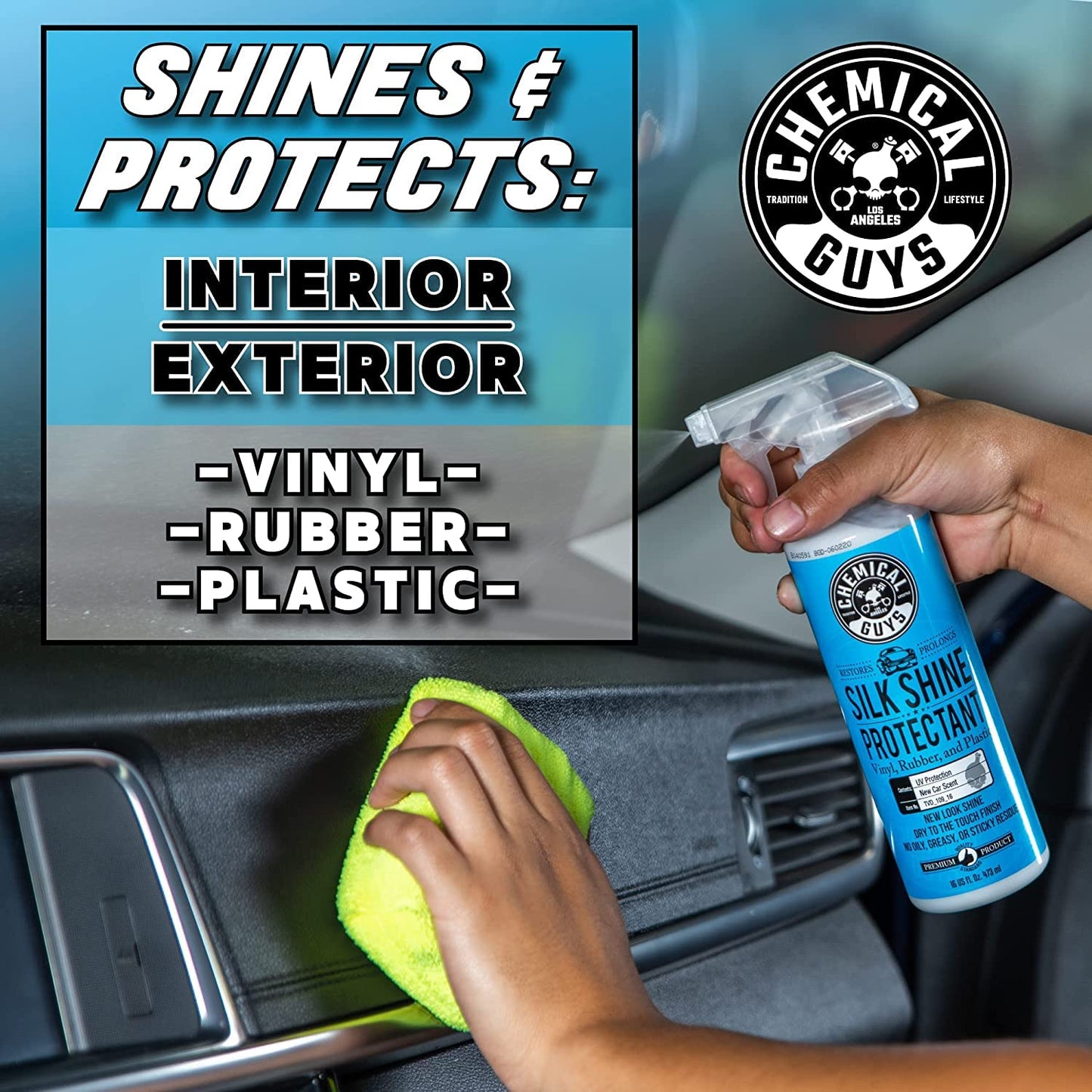 Chemical Guys Silk Shine Spray-able Dry-to-The-Touch Dressing and Protectant for Tires, Trim, Vinyl, Plastic and More, Safe for Cars, Trucks, Motorcycles, RVs & More, 473 ml (2 Pack) 🍁 All In One Marketplace Canada