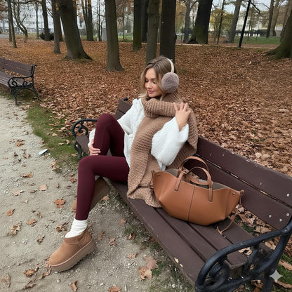 CTHH Fleece Lined Leggings for Women Thermal Tummy Control High Waist Yoga Pants Winter Slimming Workout Running Tights 🍁 All In One Marketplace Canada