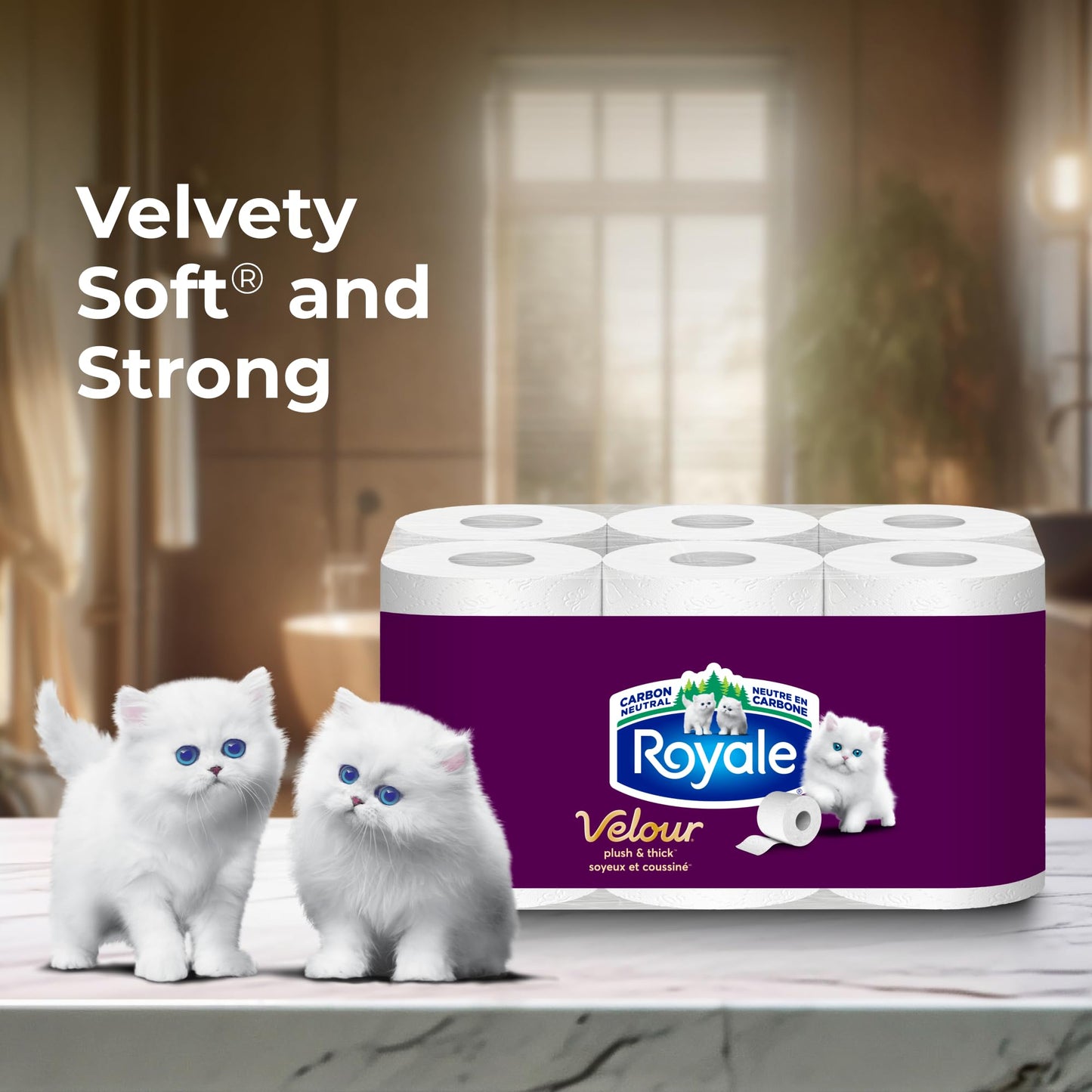 Royale Velour Toilet Paper, 48 Equal 96 Rolls, 142 Bathroom Tissues per roll - Available at All In One Marketplace Canada