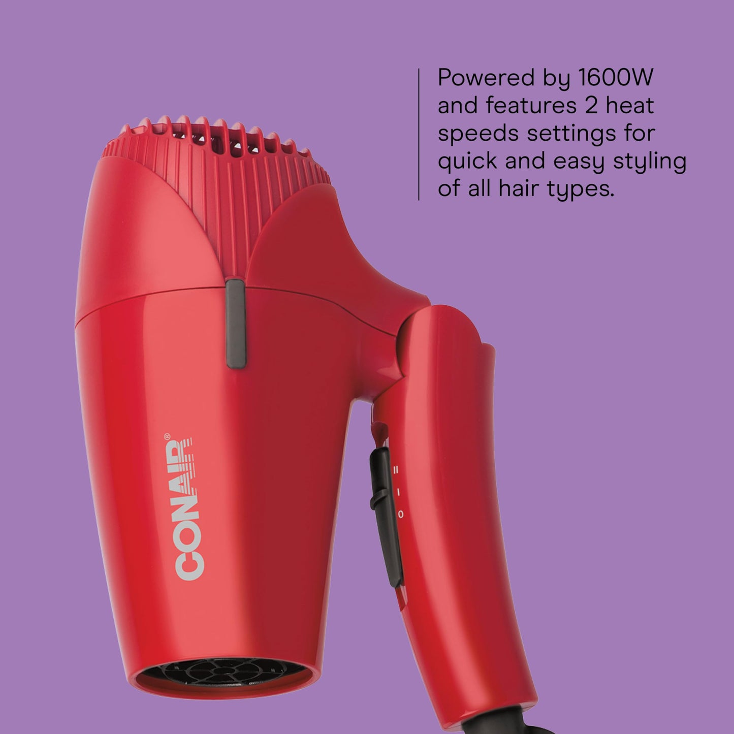 Conair 908NC 1600 Watt Compact Travel Hair Dryer with Folding Handle, Blow Dryer, Dual Voltage : Amazon.ca: Beauty & Personal Care Conair