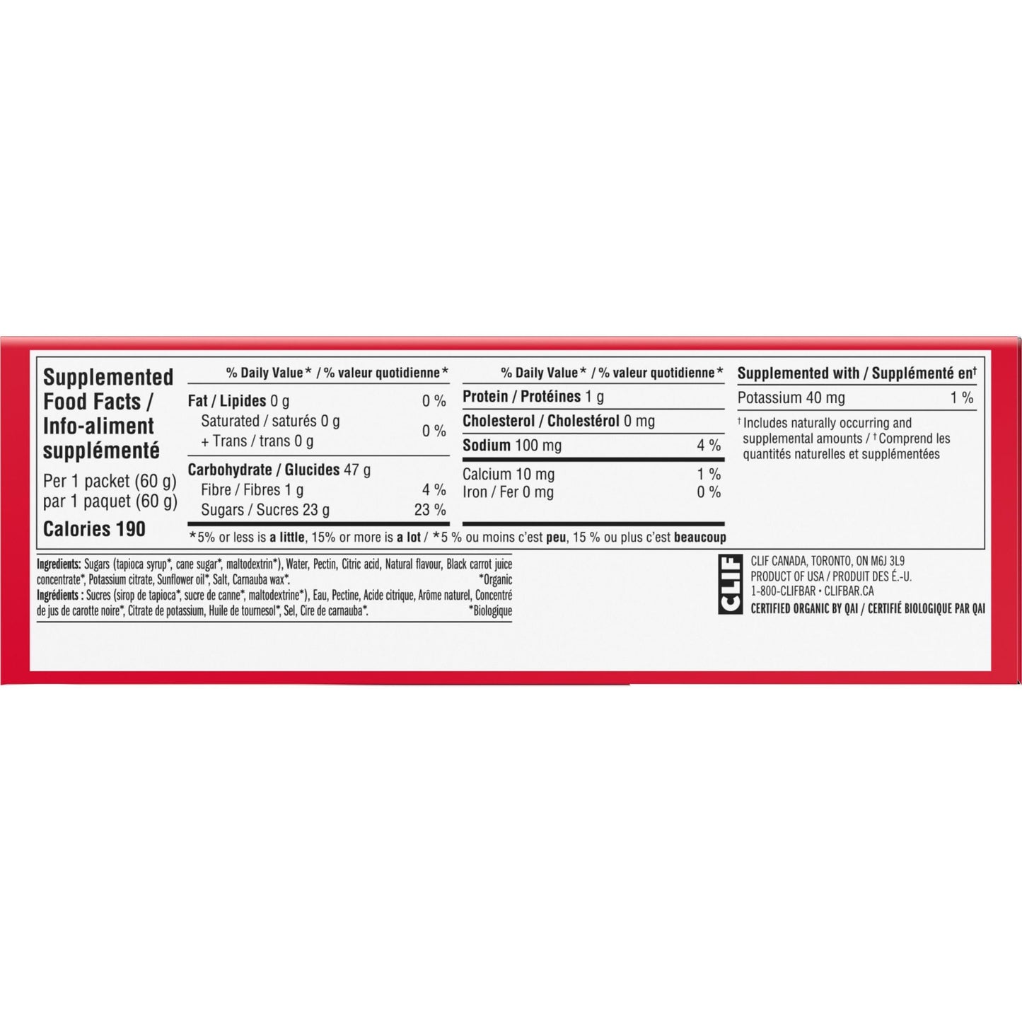 CLIF BLOKS Strawberry Energy Chews – Organic, Gluten-Free, 60g (18-Pack)