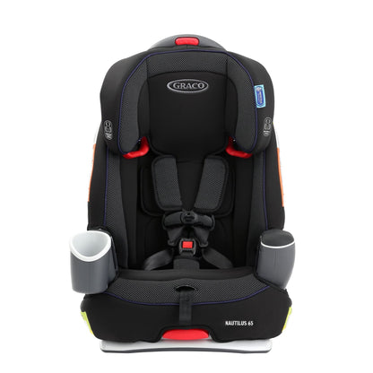 Graco Nautilus 65 3-in-1 Harness Booster, Toddler to Big Kid Car Seat from 10-45 kg (22-100lb), Harness/Highback/Backless Booster, Chanson