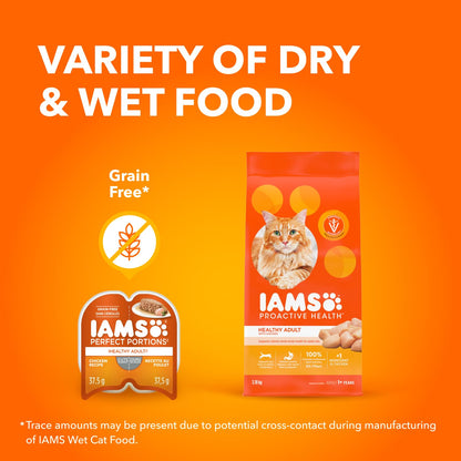 IAMS Perfect PORTIONS Adult Wet Cat Food, Chicken & Tuna, 75g (12 Pack)