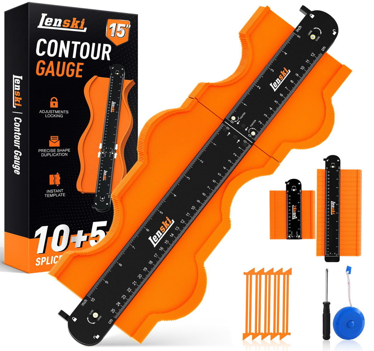Lenski Stocking Stuffers Gifts for Men, Connectable Contour Gauge Tool 🍁 All In One Marketplace Canada