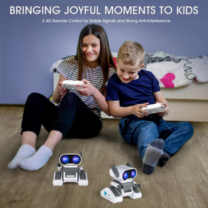 Winthai Robot Toys with Colorful LED, Remote Control Robot Toy with LED Eyes, Flexible Head & Arms, Dance Moves and Music for Kids Boys/Girls, for 3-12 Year Toddler Kid Children Teen for Christmas 🍁 All In One Marketplace Canada