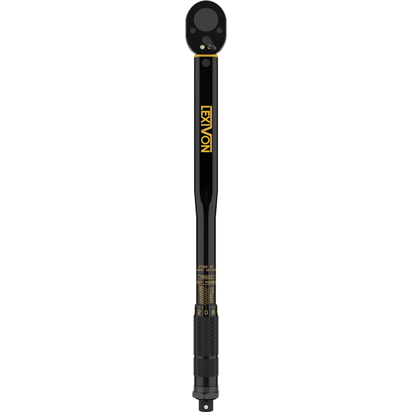 LEXIVON Torque Wrench 1/2-Inch Drive Click 10~150 Ft-Lb/13.6~203.5 Nm (LX-183)