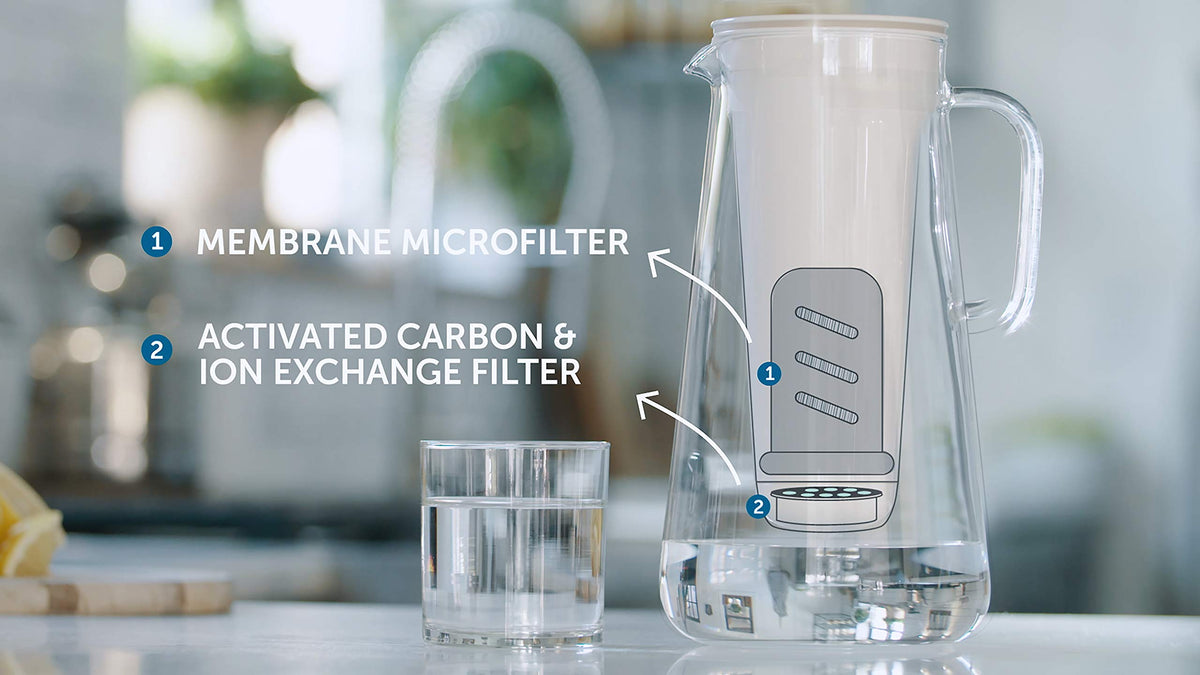 LifeStraw Home Water Filter Pitchers and Dispenser, Tested to LifeStraw Home – Replacement Filter 1-Year Pack for protection against bacteria, parasites, microplastics, PFAS and 30+ contaminants Against Bacteria, Parasites, Microplastics, and a Variety of
