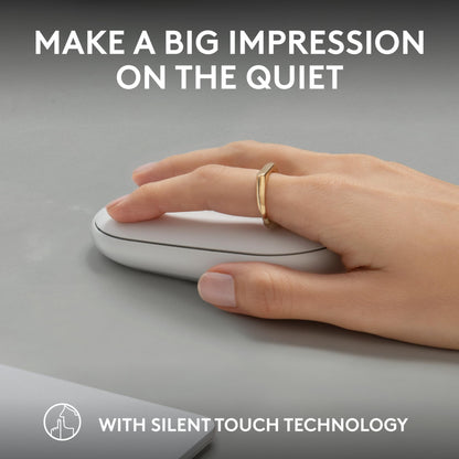 Logitech M350s Pebble 2 Bluetooth Wireless Mouse - Tonal White