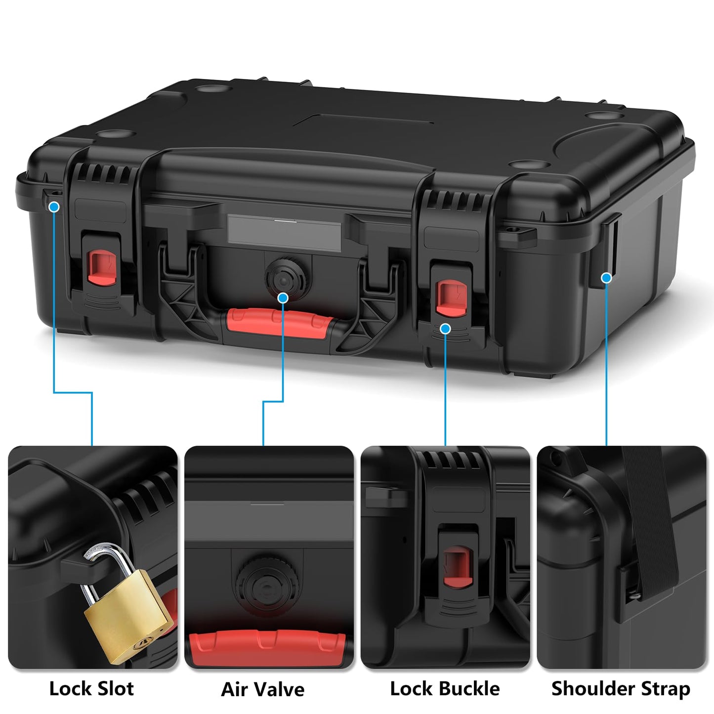 MEKEET Starlink Mini Case, IP67 Waterproof Hard case Fits Star Link Mini Dish, Portable Shoulder Dual Carry Options with Precision Cut Foam for Starlink Accessories,Ideal for Travel and Camping
