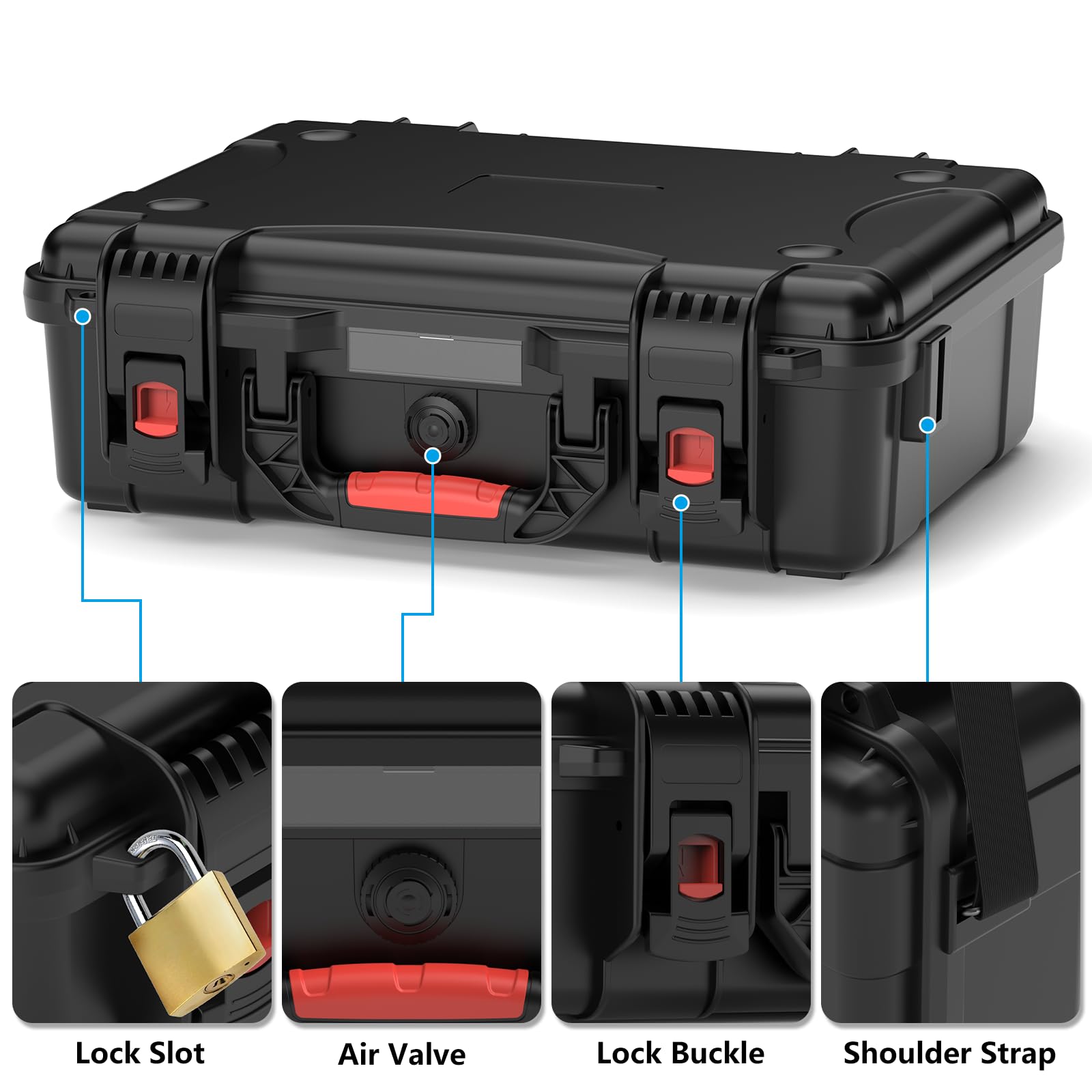 MEKEET Starlink Mini Case, IP67 Waterproof Hard case Fits Star Link Mini Dish, Portable Shoulder Dual Carry Options with Precision Cut Foam for Starlink Accessories,Ideal for Travel and Camping