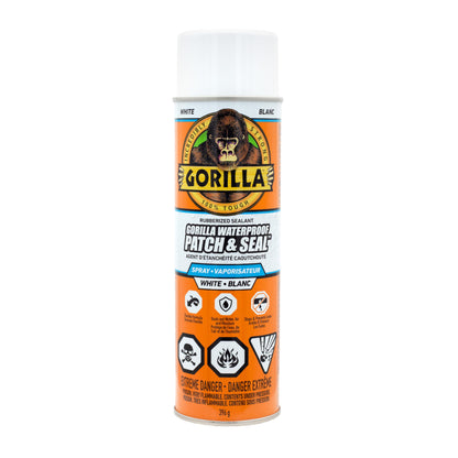 Gorilla Waterproof Patch & Seal Spray, Flexible Rubberized Coating, Seals Out Water Air & Moisture, Stops & Prevents Leaks, White, 14oz/396g, (Pack of 1) 🍁 All In One Marketplace Canada