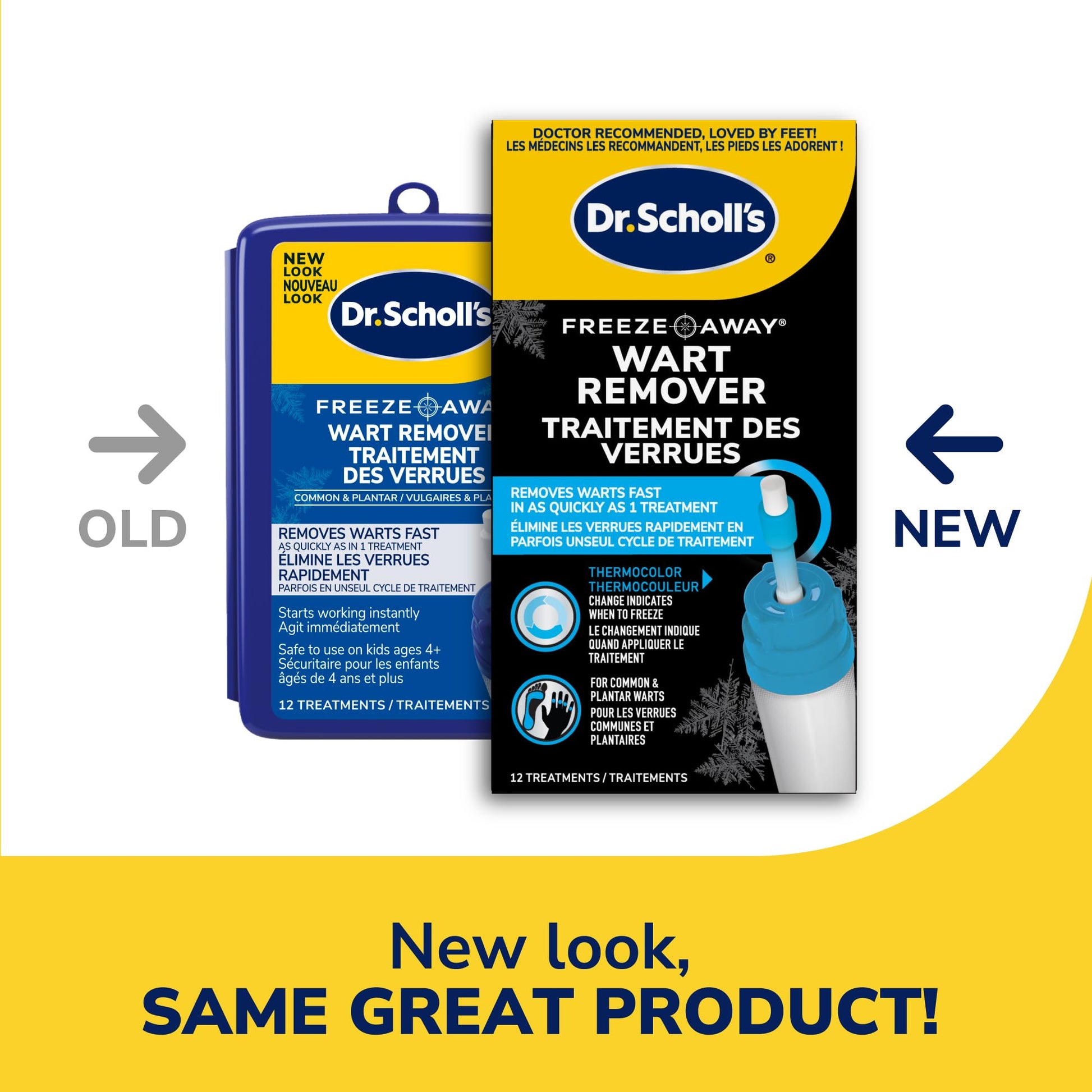 Dr. Scholl’s FreezeAway Wart Remover, 12 Applications // Doctor-Proven Therapy, for Common and Plantar Warts Dr. Scholl's