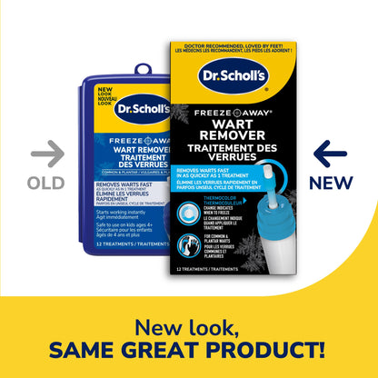 Dr. Scholl’s FreezeAway Wart Remover, 12 Applications // Doctor-Proven Therapy, for Common and Plantar Warts Dr. Scholl's