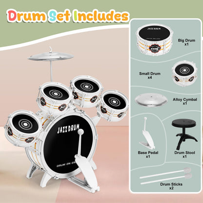 Kids Drum Set for Toddlers 1-3 - 5 Drums Musical Toys for Kids 3-5 Boy Girl 🍁 All In One Marketplace Canada