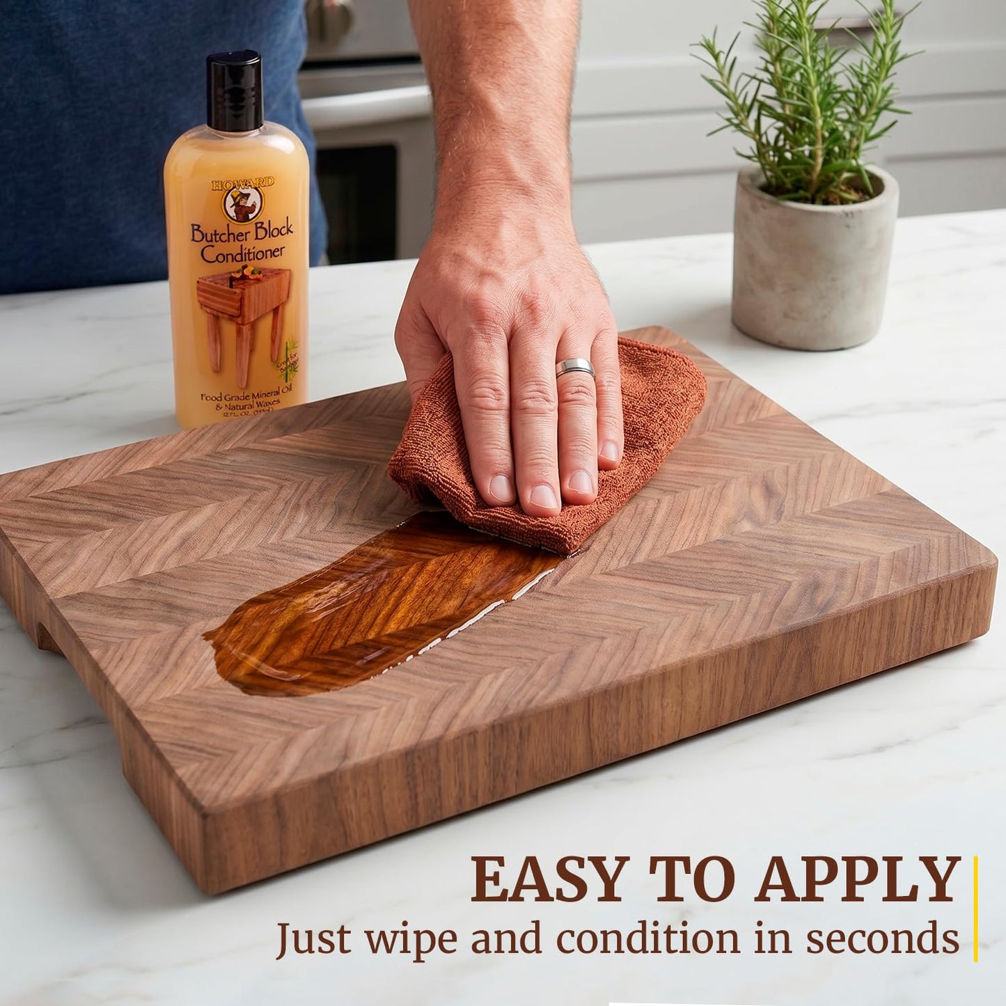 Howard BBC012 Butcher Block Conditioner, 12-Ounce HOWARD
