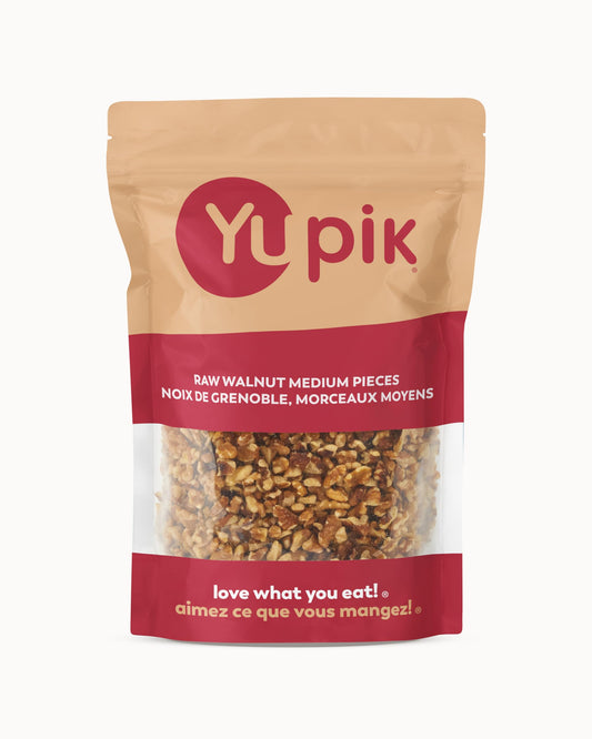 Yupik Raw Walnuts, Medium Pieces, 1 kg, Kosher, Gluten-Free, Vegan, Chopped Nuts, Unsalted, Unroasted, Source of Omegas, Healthy Snacks, Nut Topping & Inclusion, Ideal for Baking & Cooking