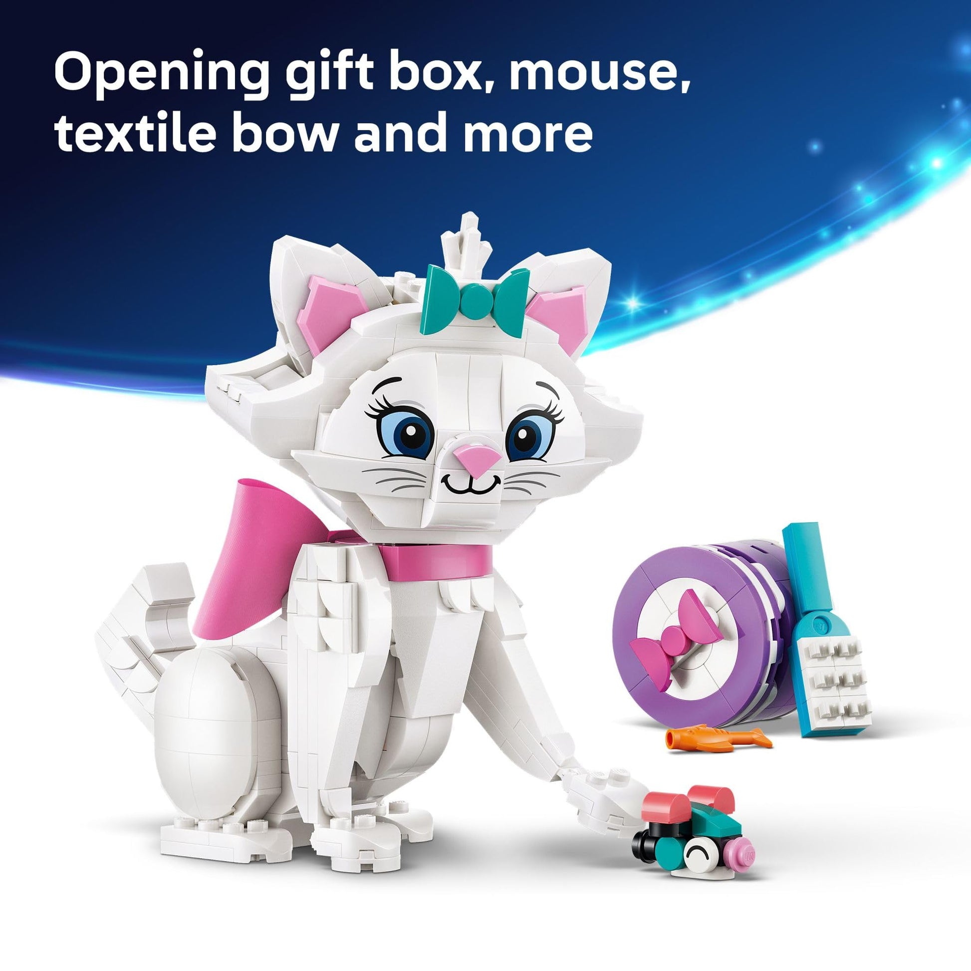 LEGO Disney The Aristocats Adorable Marie Toy Building Set - Bedroom or Desk Decor for Girls & Boys, Ages 7+ - Disney Gifts for Kids & Fans - 43286 LEGO