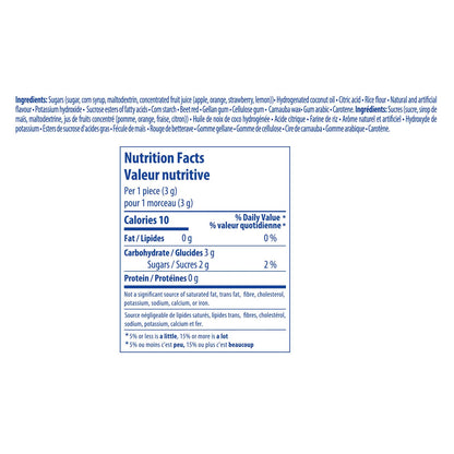 Mentos Chewy Mints, Fruit - Pack of 20 Rolls (280 Pieces), 37g per roll