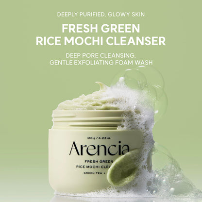 Arencia Green Rice Mochi Face Cleanser 120g - Available at All In One Marketplace Canada
