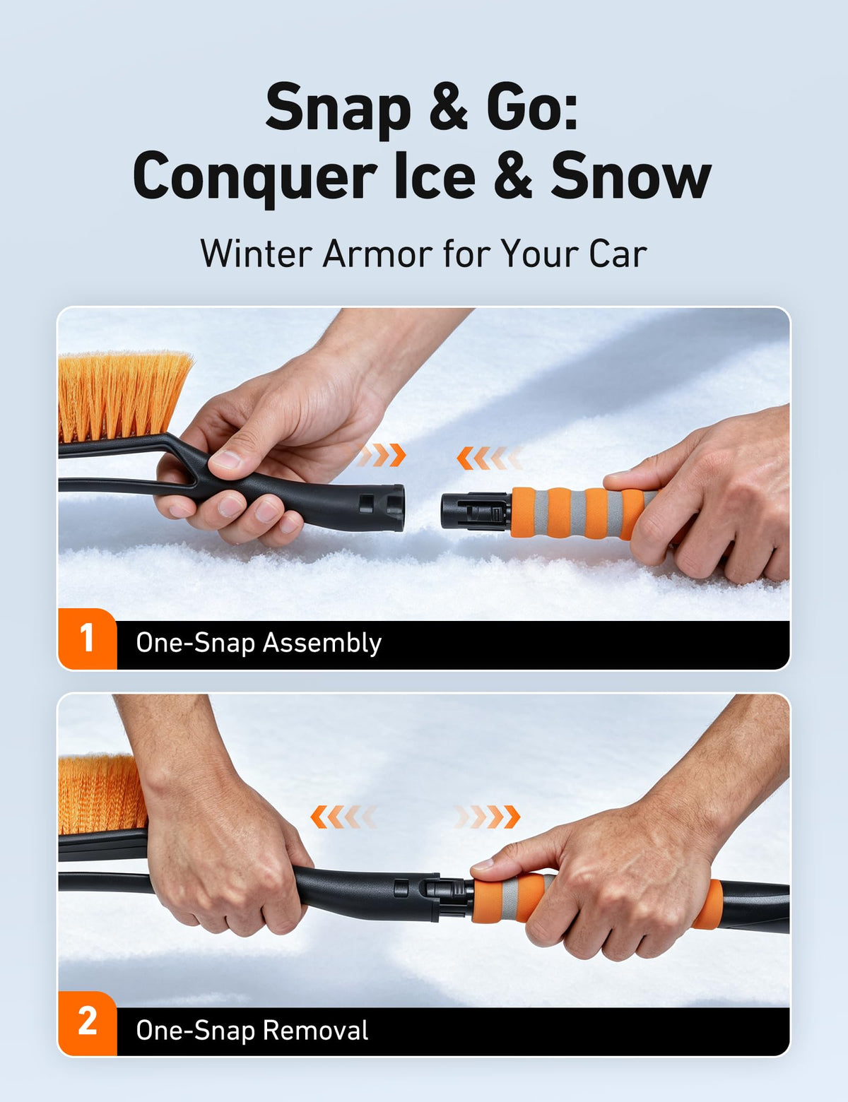 AstroAI 27" Snow Brush & Ice Scraper for Car Windshield Snow Remove, 2 Pack 🍁 All In One Marketplace Canada