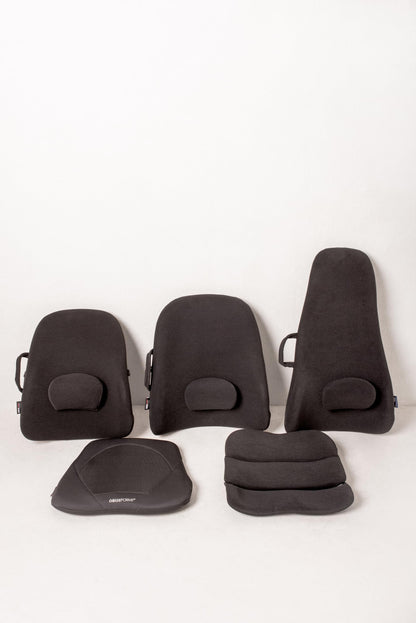 ObusForme Lowback Backrest Support - Lower Back Padded Seat Cushion and Lumbar Support Pillow, Portable Posture Support with Soft and Durable Foam