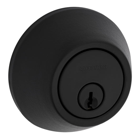 Weiser Safelock Matte Black Round Deadbolt Lock, ANSI/BHMA Grade 3 Certified Front Door Lock, Exterior Door Lock with Key, Traditional Door Locks for Entry Door 🍁 All In One Marketplace Canada Weiser