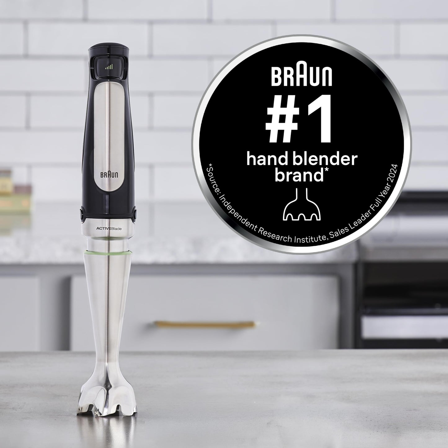 Braun MultiQuick 7 3-in-1 Immersion Blender with Food Processor – Powerful Handheld Electric Stick Blender - Emulsifier for Chopping, Beating & Whisking - Ideal for Soup, Puree, Smoothies & More - Available at All In One Marketplace Canada