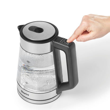 Starfrit Electric Glass Kettle, 1.7L, 5 Temperature Settings Starfrit
