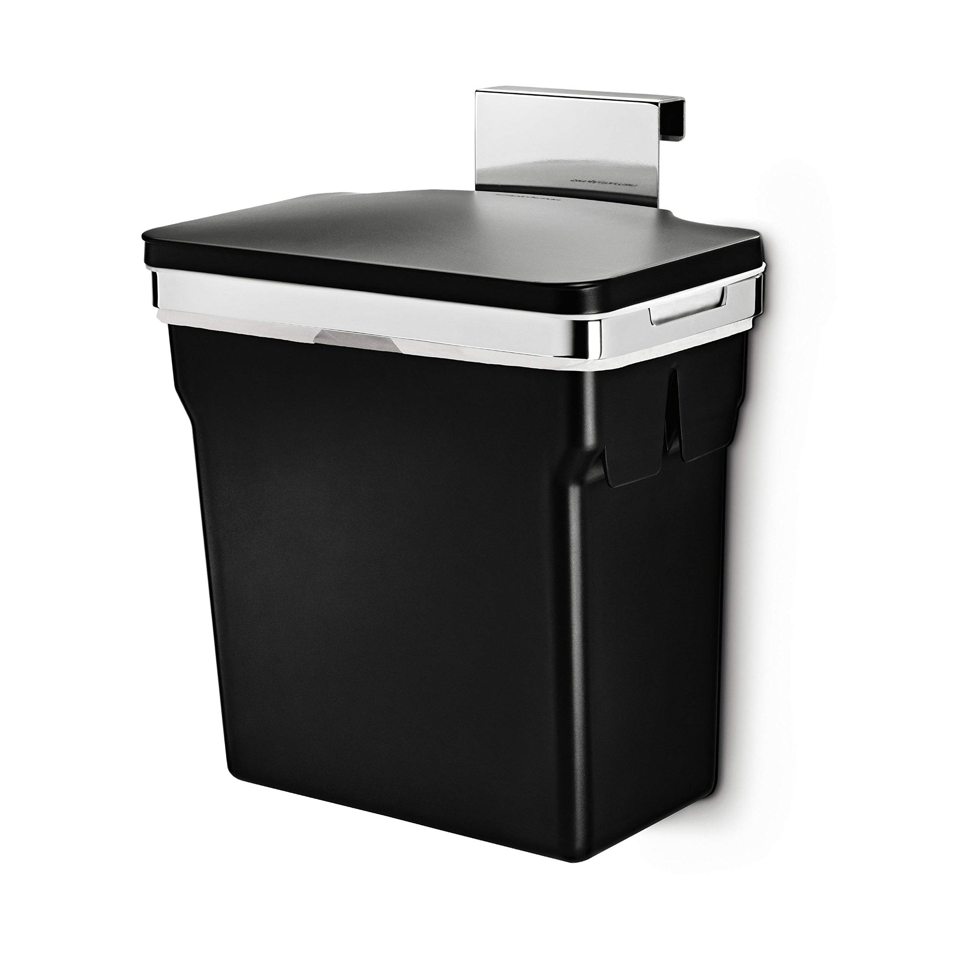 simplehuman 10 Liter / 2.6 Gallon In-Cabinet Trash Can, Heavy-Duty Steel Frame, Black simplehuman