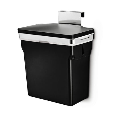 simplehuman 10 Liter / 2.6 Gallon In-Cabinet Trash Can, Heavy-Duty Steel Frame, Black simplehuman