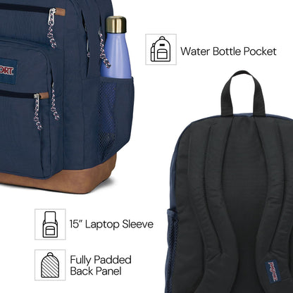 JanSport Cool Backpack with 38.1cm Laptop Sleeve, Large Computer Bag Rucksack with 2 Compartments, Ergonomic Straps, Black