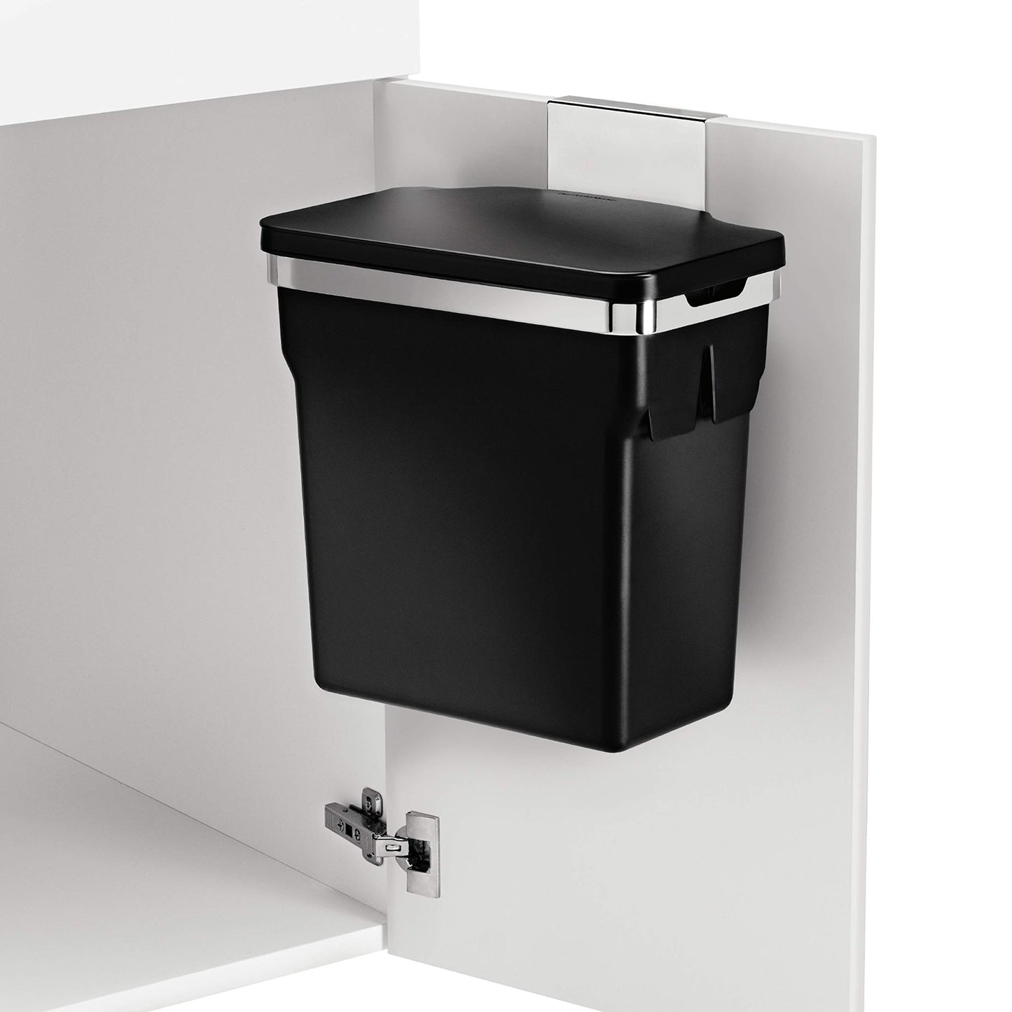 simplehuman 10 Liter / 2.6 Gallon In-Cabinet Trash Can, Heavy-Duty Steel Frame, Black simplehuman