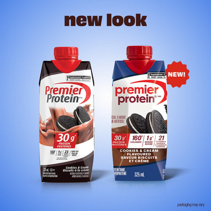 Premier Protein Shake, Cookies & Cream, 30g Protein, 1g Sugar, 11 fl oz Pack of 10