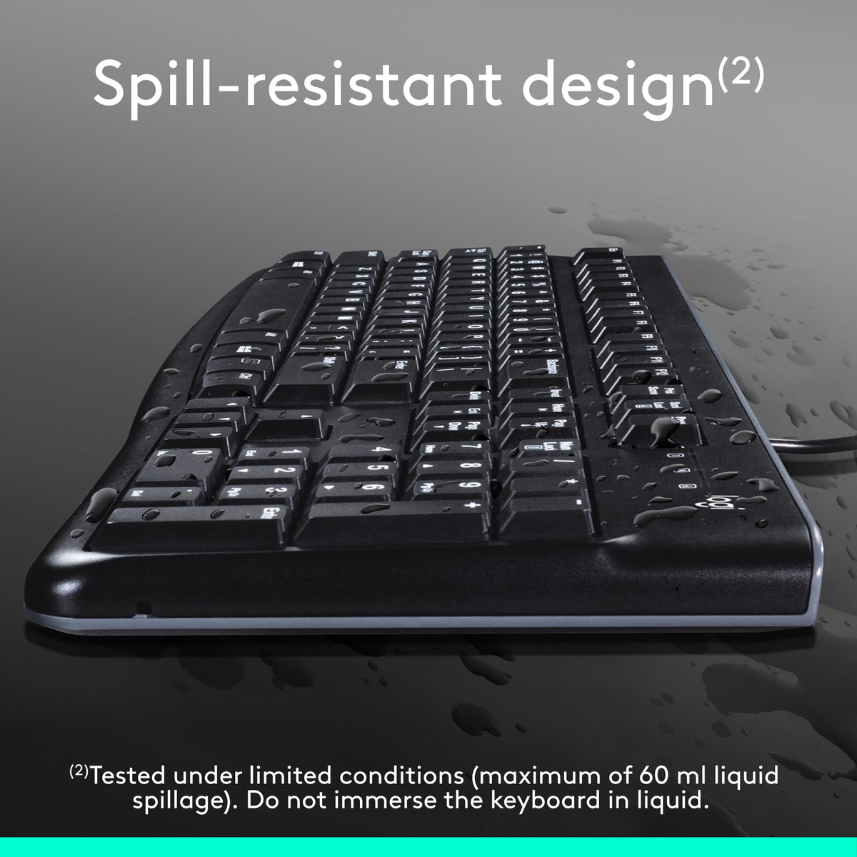 Logitech MK120 Full Size Wired Keyboard and Mouse Combo - Black