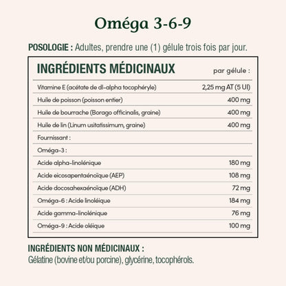 NATURE'S BOUNTY Omega 3-6-9, 1200 mg Fish, Flax & Borage, 200 Softgels