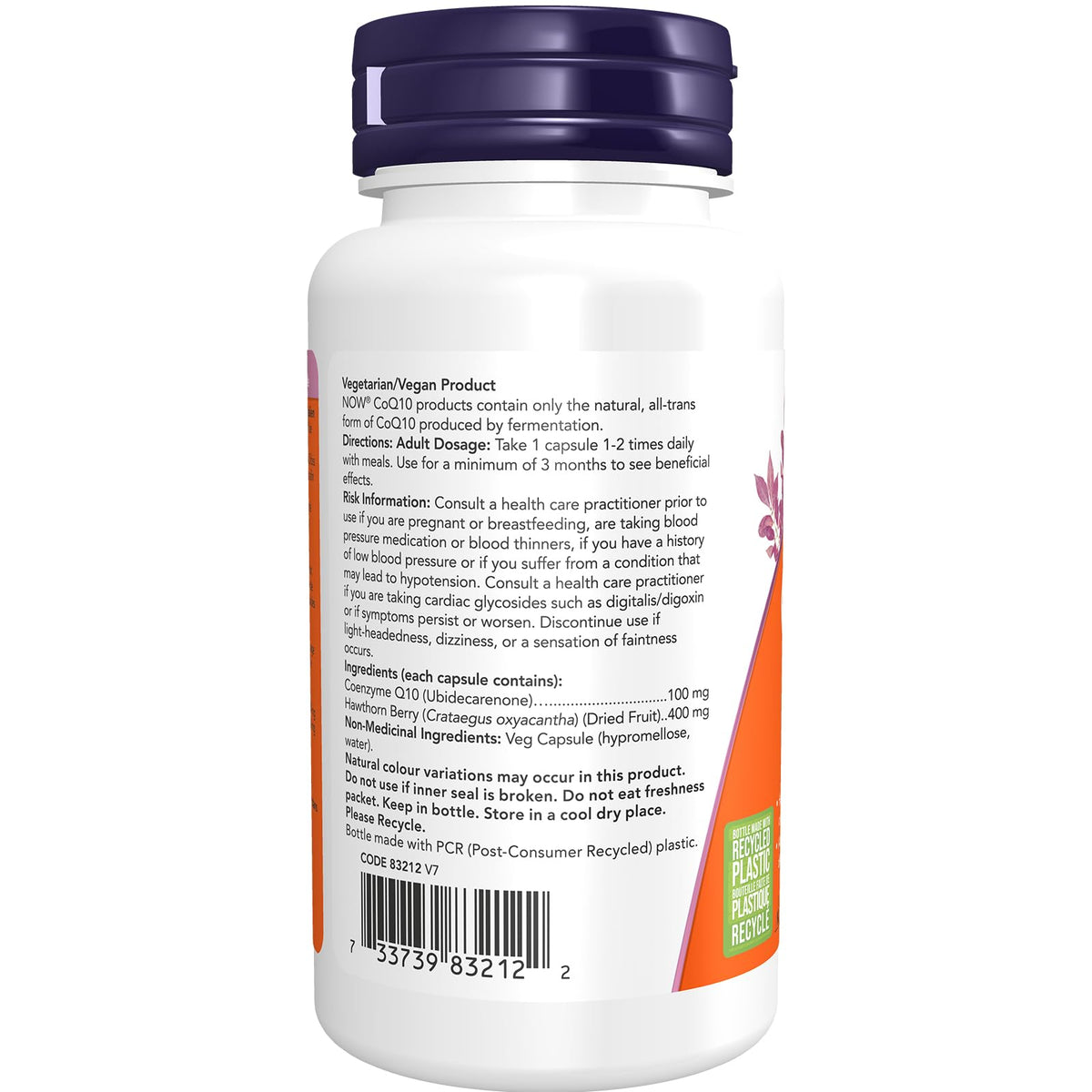 NOW Supplements, CoQ10 100 mg with Hawthorn Berry, Pharmaceutical Grade, All-Trans Form produced by Fermentation, 90 Veg Capsules