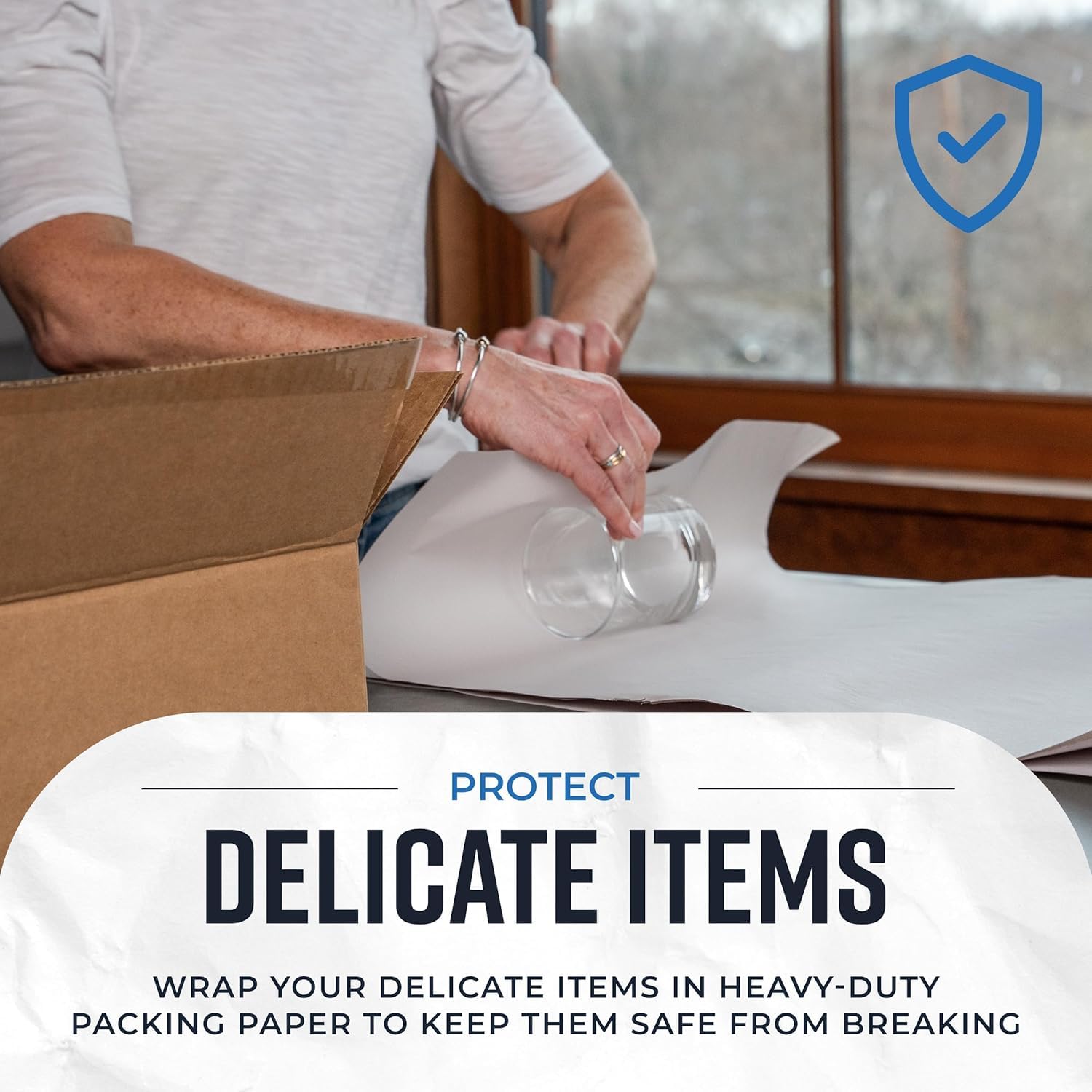 Bryco Goods Newsprint Packing Paper Sheets for Moving - 5lb - 160 Sheets - Moving & Shipping Supplies - 27" x 17" - Wrapping & Protecting Fragile Items - Newspaper Paper - Available at All In One Marketplace Canada
