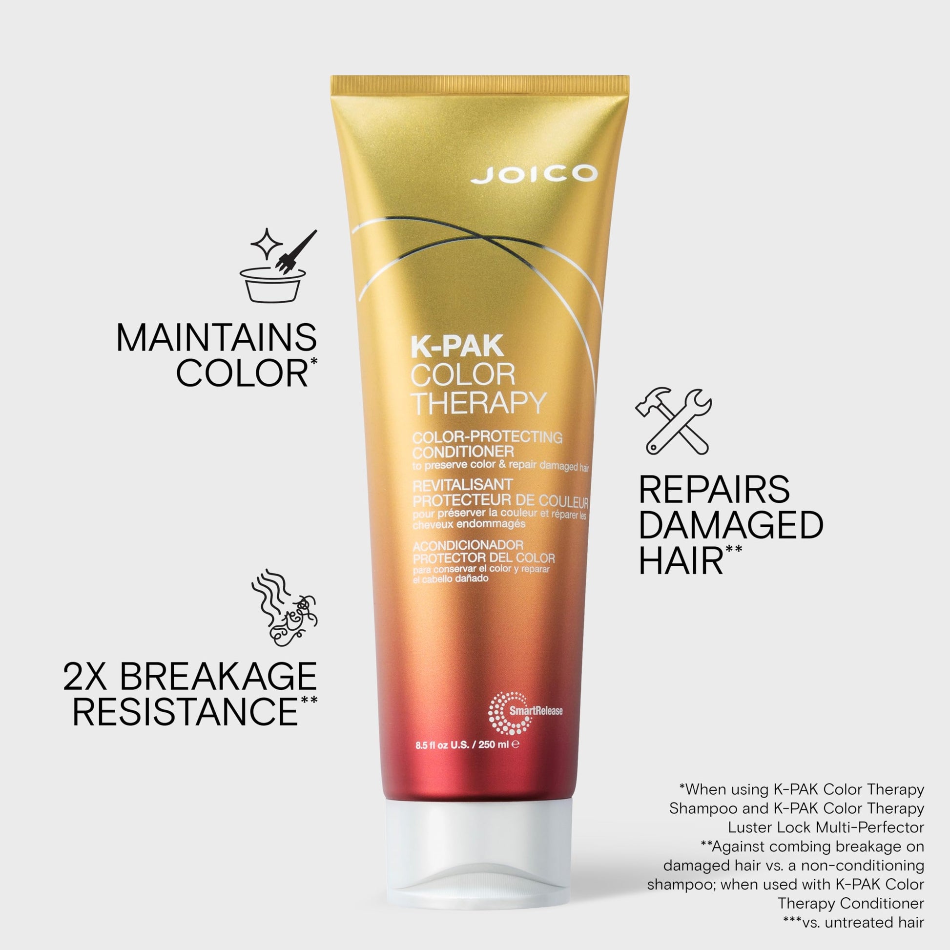 Joico K-Pak Color Therapy Color Protecting Conditioner | Conditioner for Damaged Hair | For Colour Treated Hair | Boosts Shine | Repairs Breakage | Heat Protectant with Argan and Keratin | Sulfate Free Joico
