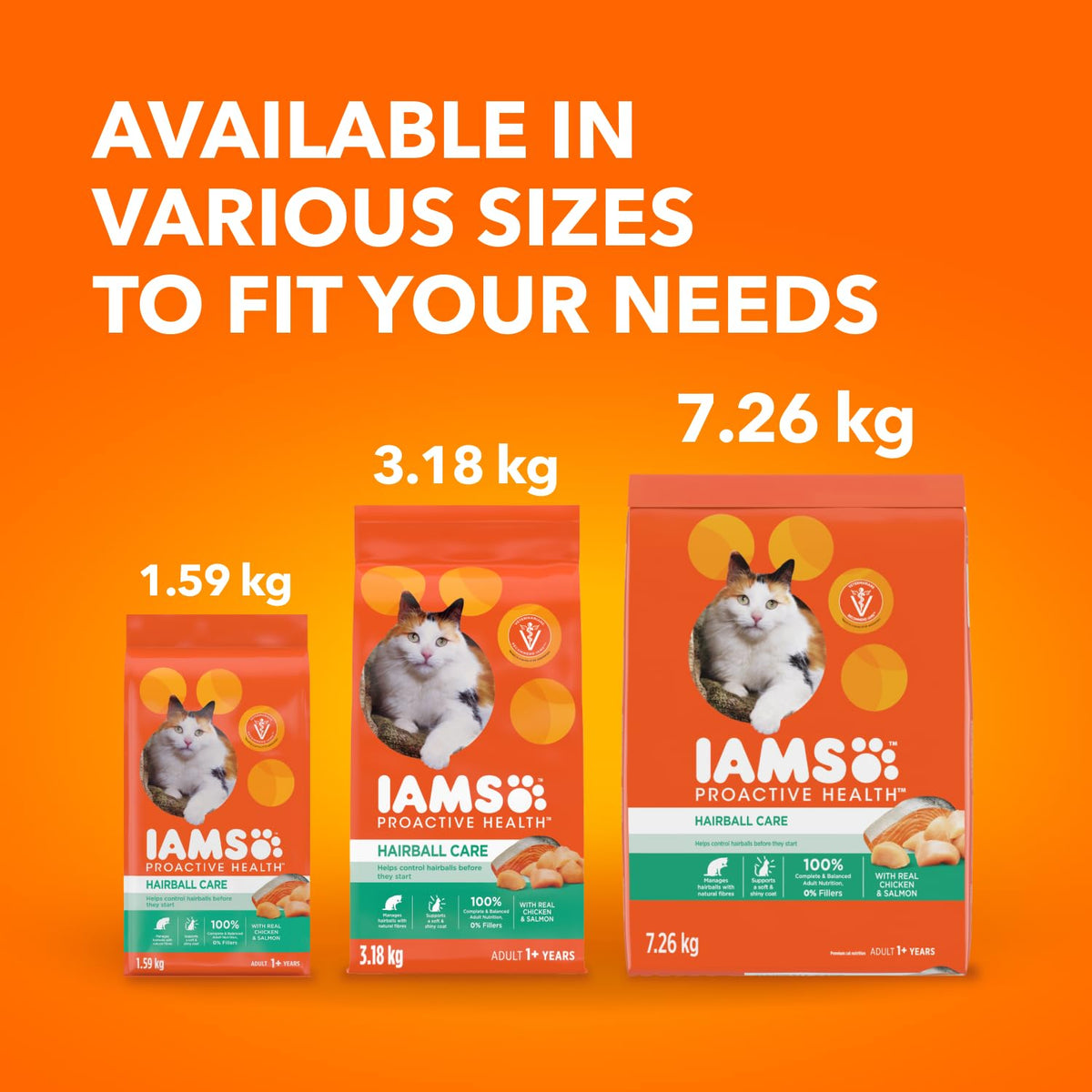 IAMS Proactive Health Adult Dry Cat Food, Chicken & Salmon, 7.26kg