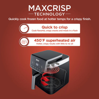 Ninja Air Fryer Pro XL 6-in-1 with 6.5 QT Capacity, Max Crisp, Air Fry, Air Roast, Bake, Reheat, Dehydrate, Max Crisp Technology with 450F, Nonstick Basket & Crisper Plate, AF181C (Canadian Version) Ninja