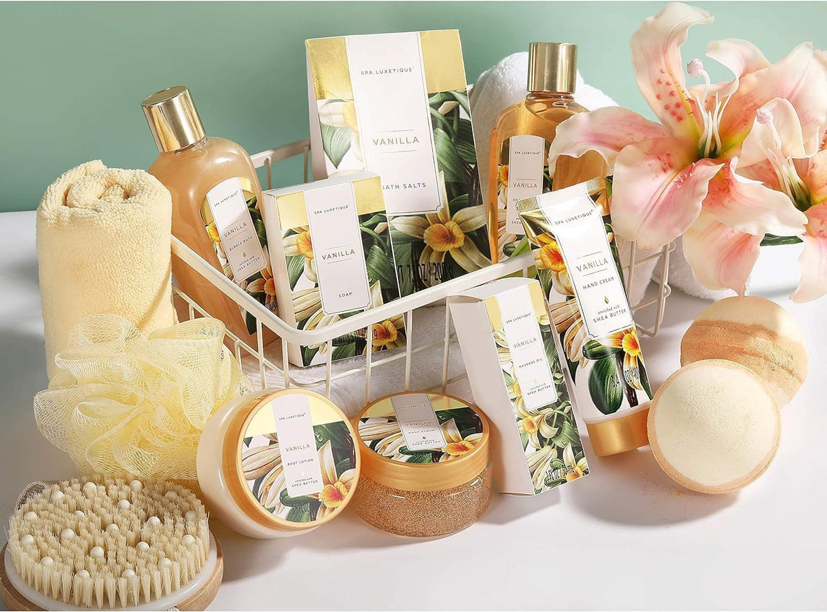 Gift Baskets for Women Spa Luxetique Birthday Gift 15pc Vanilla Gifts Set 🍁 All In One Marketplace Canada