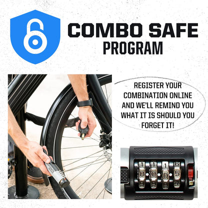 Kryptonite Combo Bike U-Lock Standard, Anti-Theft Security Bicycle Lock, 12mm Steel Shackle, 4-Digit Resettable Combination U Lock for Scooter Road Mountain Bikes Kryptonite